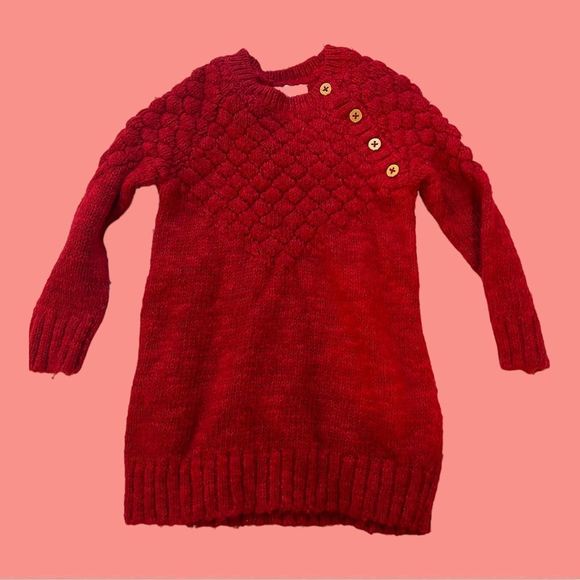 Oshkosh B’gosh Sweater Dress Red 18M - Picture 1 of 6